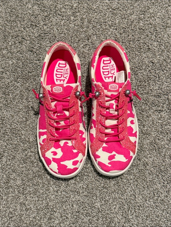 Hey Dude Shoes - Hey Dude Women's Hot Pink Camo Slip-On Sneakers